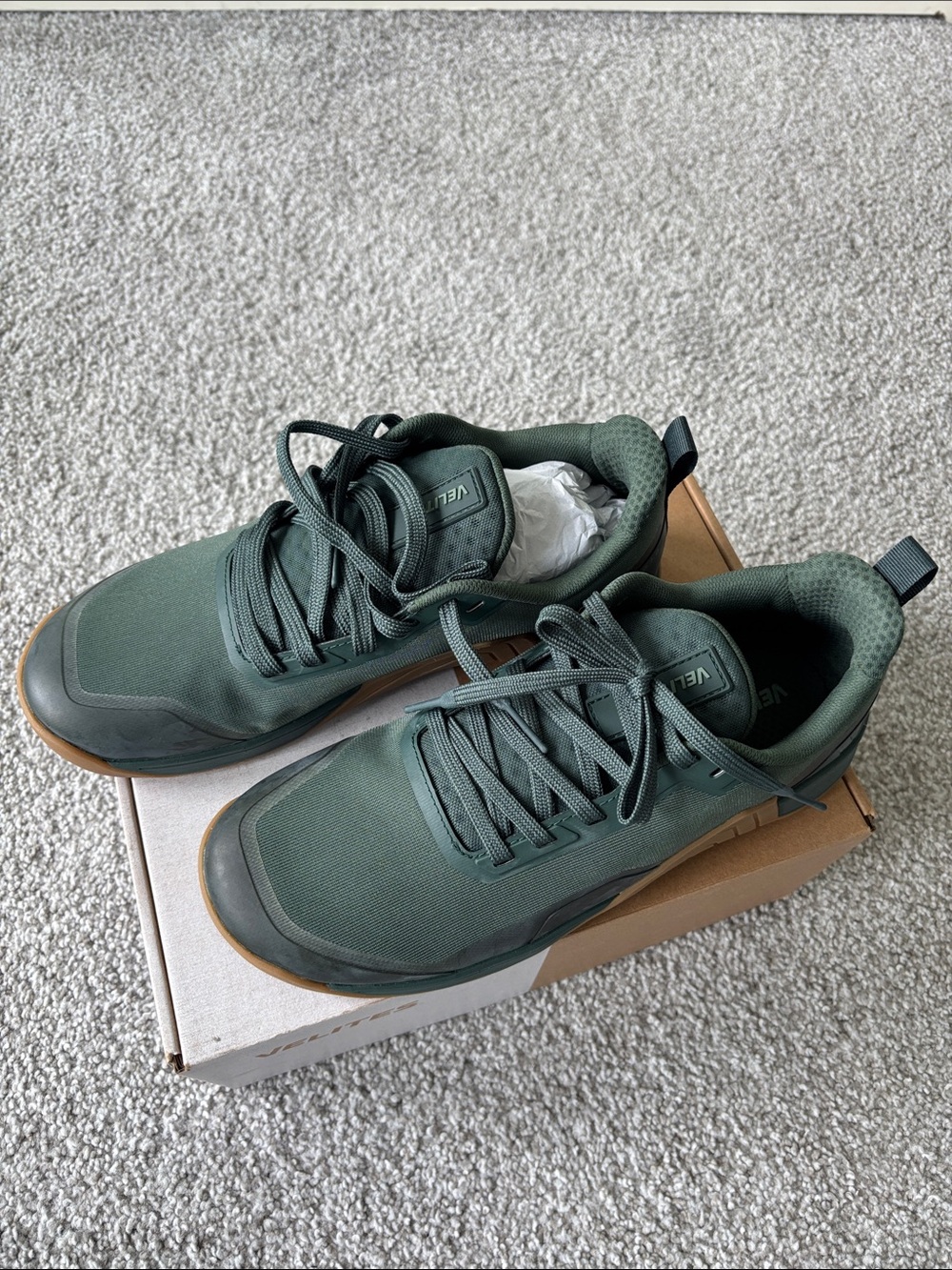 Velites Men’s Deep Forest Athletic Sneakers with Gum Sole